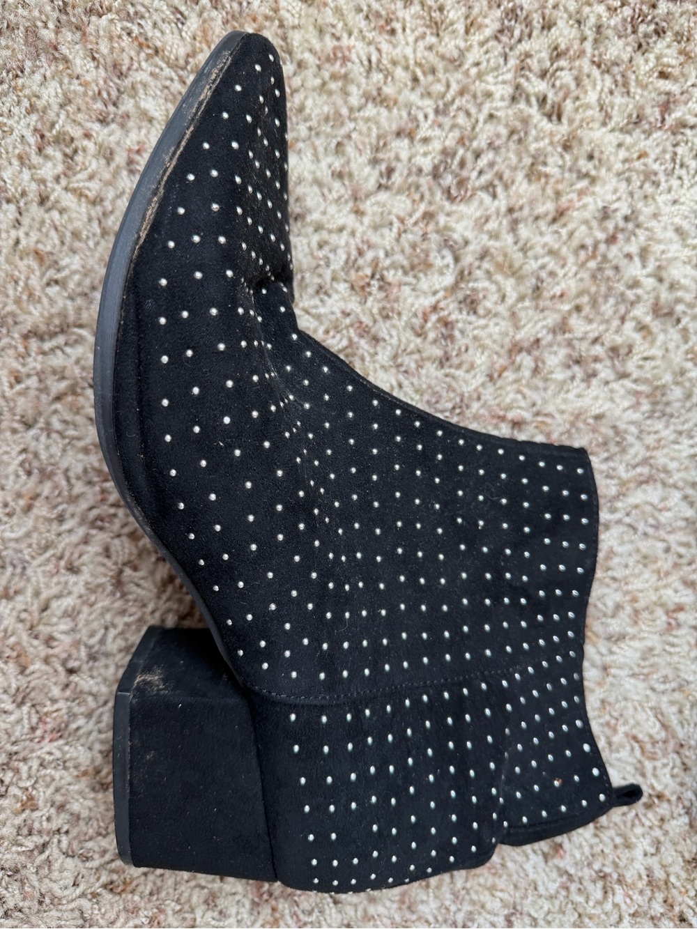 Target Black Studded Pointed Ankle Booties - Picture 5 of 7